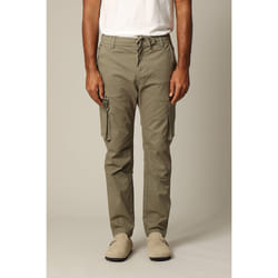 Pantalon cargo en micro twill avec taille élastiquée et braguette à fermeture à glissière AMADOR