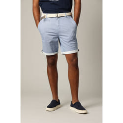 Short en coton avec détails géométriques et braguette fermeture à glissière COXIE