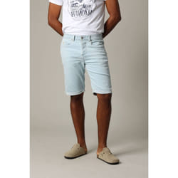 Short homme en maille denim avec braguette à boutons et finition stone used BART