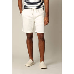 Short en maille denim avec taille élastiquée et finition garment wash TULINO