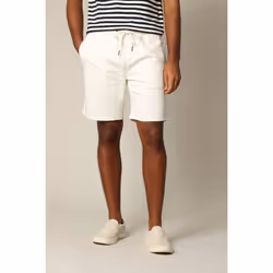 Short en maille denim avec taille élastiquée et finition garment wash TULINO