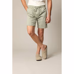 Short en maille denim avec taille élastiquée et finition garment wash TULINO