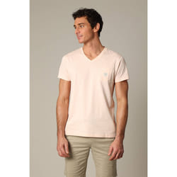 Tee-shirt à col V avec poche estampillée sur le devant VASITO