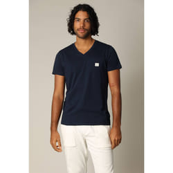 Tee-shirt à col V avec poche estampillée sur le devant VASITO