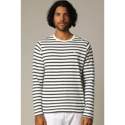 T-shirt en coton à manches longues style marinière DUSTIN