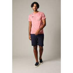 T-shirt en coton à manches courtes avec application printée et motif floral BOTANICAL