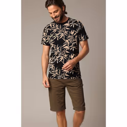 T-shirt tropical en jersey de coton à manches courtes TWILIGHT