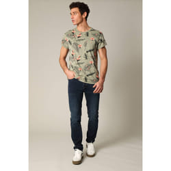 T-shirt tropical en jersey de coton à manches courtes NUBIE