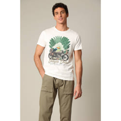 T-shirt classique en jersey de coton avec imprimé AVENTURA
