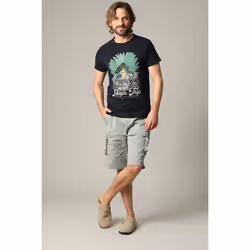 T-shirt classique en jersey de coton avec imprimé AVENTURA