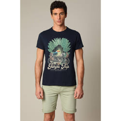 T-shirt classique en jersey de coton avec imprimé AVENTURA