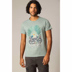 T-shirt classique en jersey de coton avec imprimé AVENTURA