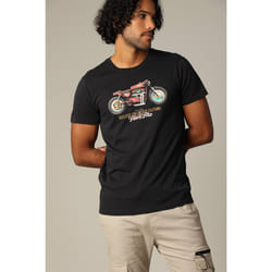 T-shirt classique en jersey de coton avec imprimé moto GASOLINE
