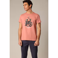 T-shirt classique en jersey de coton avec imprimé moto KINAN