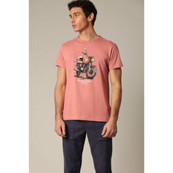 T-shirt classique en jersey de coton avec imprimé moto KINAN