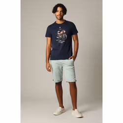 T-shirt classique en jersey de coton avec imprimé moto KINAN