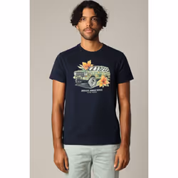 T-shirt classique en jersey de coton avec imprimé jungle safari ZANZITO