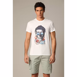 T-shirt coton à l'imprimé marin audacieux NAUTICA