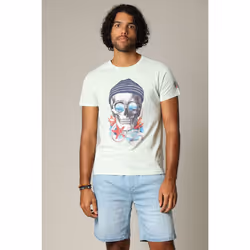 T-shirt coton à l'imprimé marin audacieux NAUTICA
