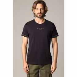 T-shirt en coton à manches courtes avec TEXTE ET GRAPHS BOHO