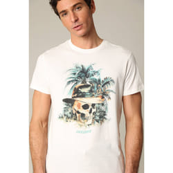 T-shirt en coton à manches courtes avec graphisme sur le devant CAIMAN