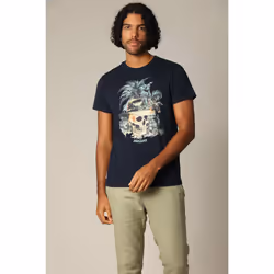 T-shirt en coton à manches courtes avec graphisme sur le devant CAIMAN