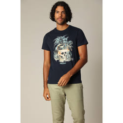 T-shirt en coton à manches courtes avec graphisme sur le devant CAIMAN