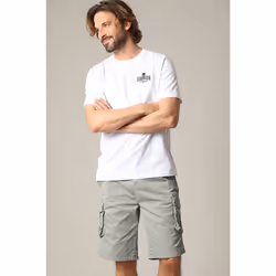 T-shirt en jersey de coton avec print avant et arrière ERWAN