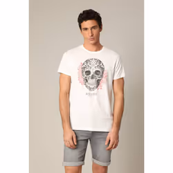 T-shirt en jersey de coton avec print et manches courtes CALABERA