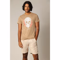 T-shirt en jersey de coton avec print et manches courtes CALABERA