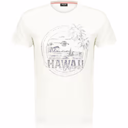 T-shirt en jersey de coton avec print et manches courtes MAHALO