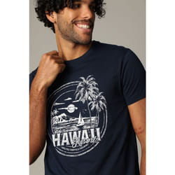 T-shirt en jersey de coton avec print et manches courtes MAHALO