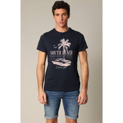 T-shirt en jersey de coton avec print et manches courtes COSTA