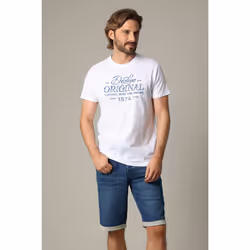 T-shirt classique en jersey de coton avec imprimé NATHEO