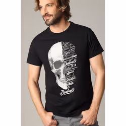 T-shirt en jersey de coton avec print et manches courtes VEGAS