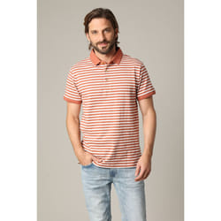 Polo homme coton coupe standard et manches courtes à rayures MAUPITI