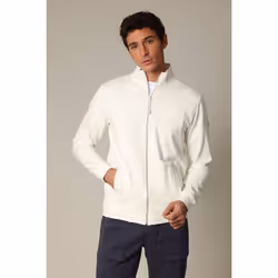 Sweat homme coupe classique avec col montant zippé POWER