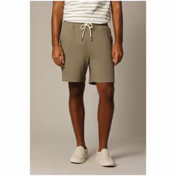 Short en coton gaufré à la taille élastiquée avec cordon NOLAN