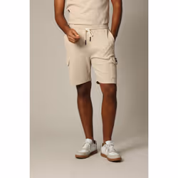 Short en coton gaufré à la taille élastiquée avec cordon HOBART