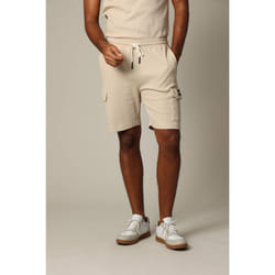 Short en coton gaufré à la taille élastiquée avec cordon HOBART