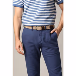 Ceinture à boucle tressée avec empiècements en cuir COMER