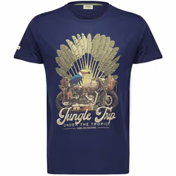 T-shirt garçon à col rond avec imprimé original sur le devant AVENTURA
