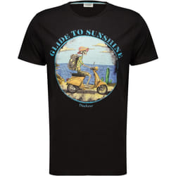 T-shirt garçon col rond avec imprimé squelette à moto sur le devant DWAIN