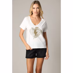 T-shirt LOVERS style rock en jersey de coton avec imprimé LOVERS