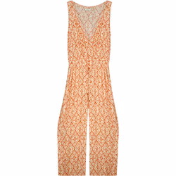 Robe longue ethnique sans manches en crêpe viscose avec encolure V YAKALI