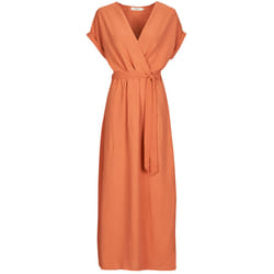 Robe casual unie à manches courtes et au col cache-cœur TEYSSA