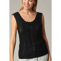 Débardeur en crochet bohème avec col rond BELENA