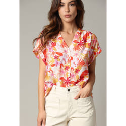 Blouse DIALA en viscose, coupe droite avec imprimé tropical DIALA