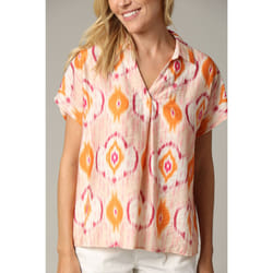 Blouse ample en viscose avec imprimés ethniques colorés TENY