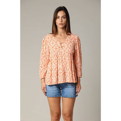Blouse ample en crêpe de viscose avec motifs ethniques HARLEY